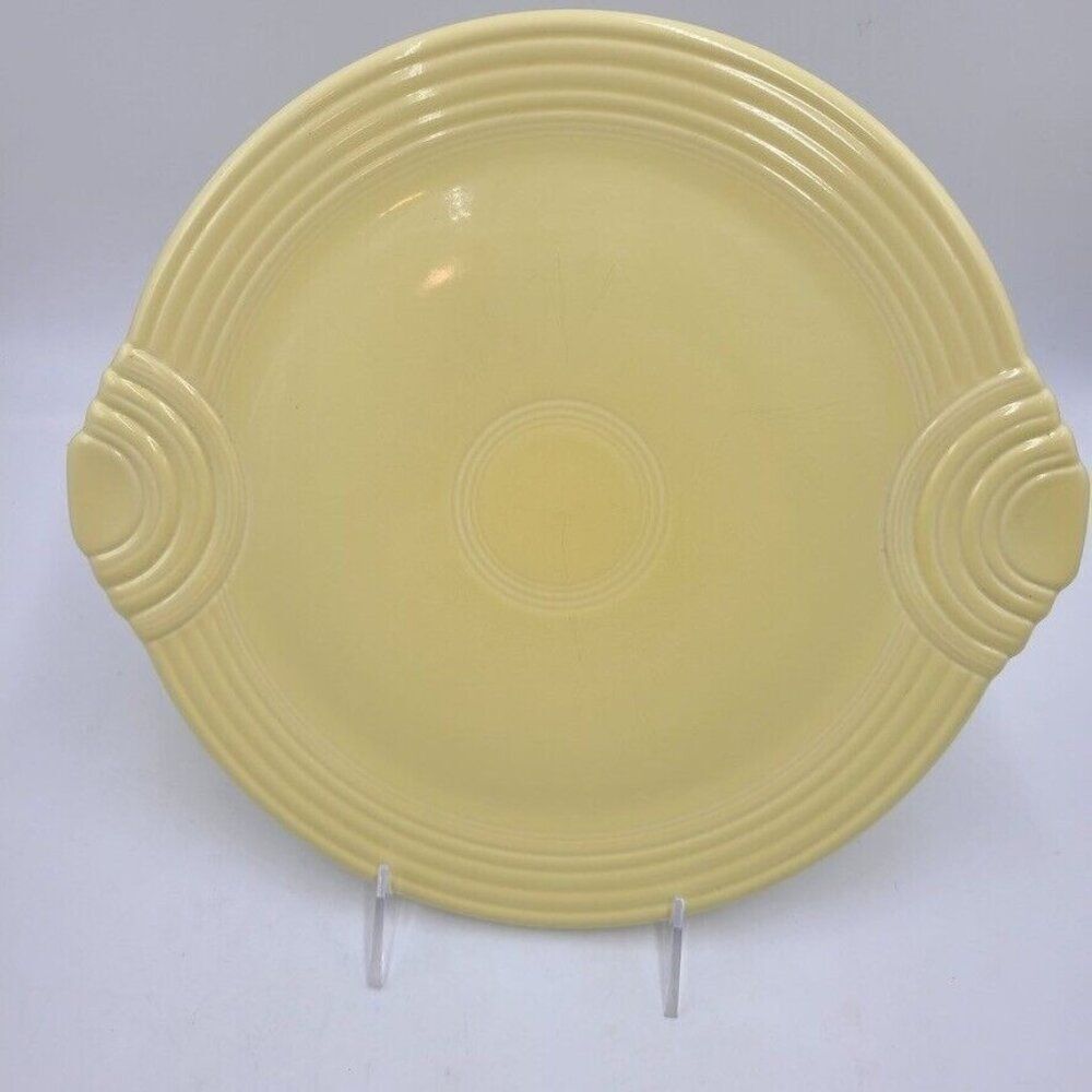 Vintage Homer Laughlin China Yellow Platter Plate Dish Fiesta Ware Lead Free